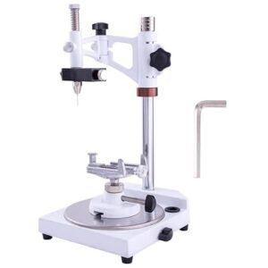 Dental lab surveyor with 6X spindle handpiece and adjustable table